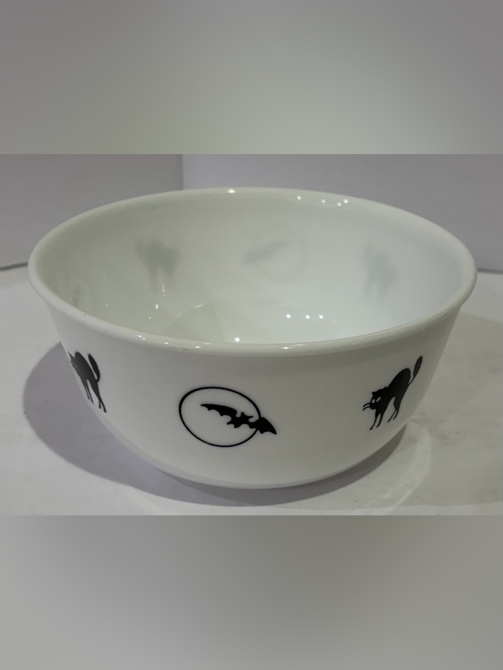 Rare Corelle “Cats & Bats” Halloween Platter, 8.5” Bowl and Small Snack Bowl - Picture 9 of 13